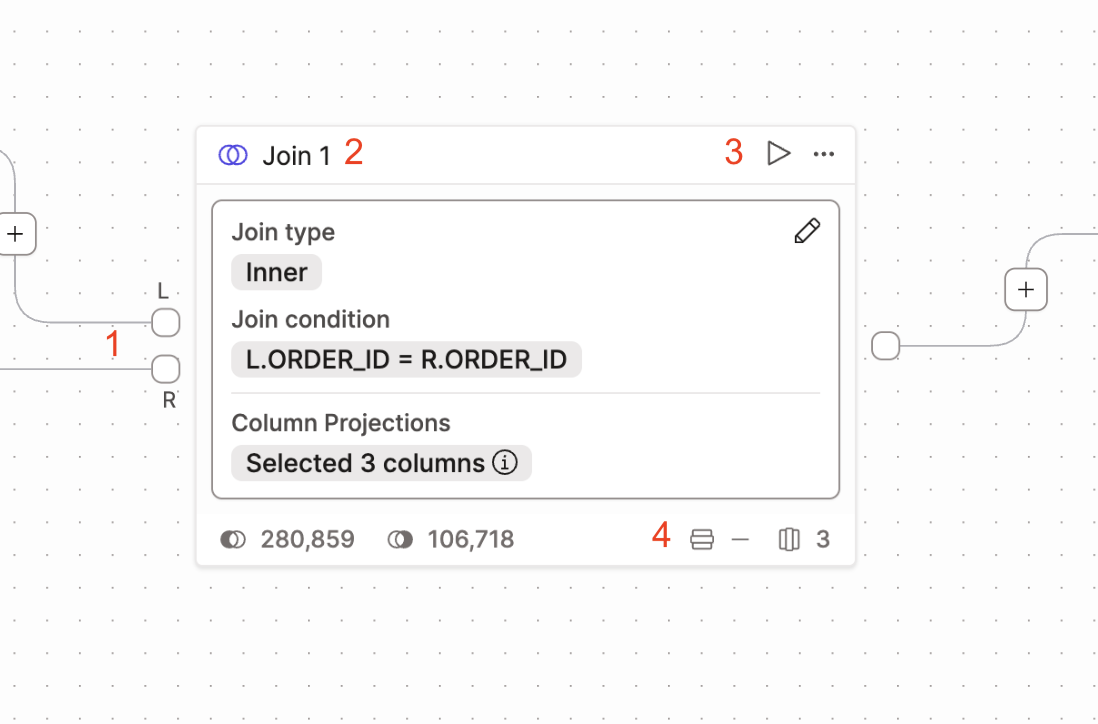 An operator tile with configurations filled out.